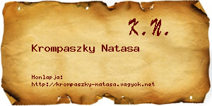 Krompaszky Natasa névjegykártya